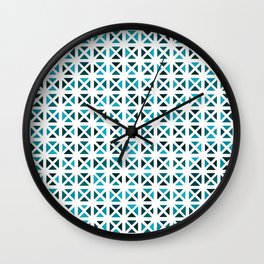 Rounded Triangle Pattern (Blue Green) Wall Clock