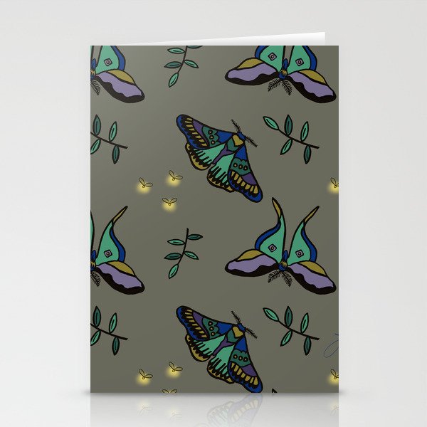 Mystic Night Pattern Stationery Cards