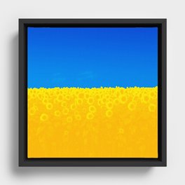 Ukraine Sunflower Framed Canvas