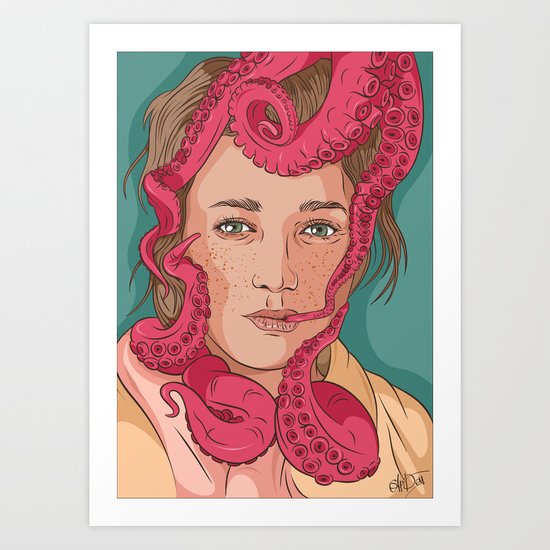 Tentacle illustration Art Print