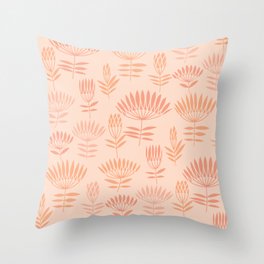 Abstract flower illustration pattern Throw Pillow