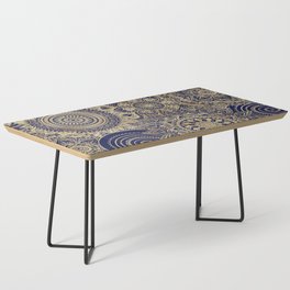 Gold Mandala Collection Blue Design Coffee Table