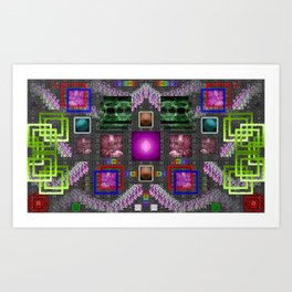 [[]] Windows 3098 [[]] Art Print | Digital, Trippy, Abstract, Psychedelic, Surreal, Graphicdesign, Symmetry, Symmetrical 