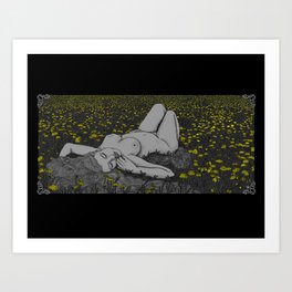 Dandelion Meadow Yellow Edition Art Print