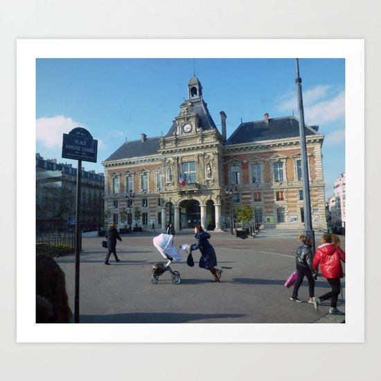 Mom is Late, Paris Art Print