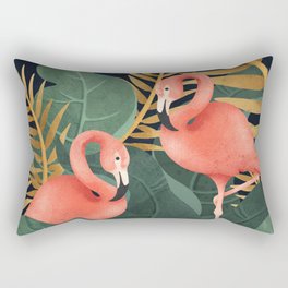 Two Flamingos Rectangular Pillow