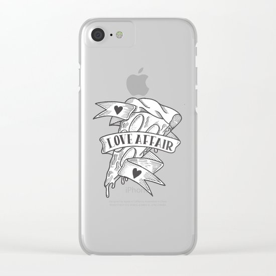 PIZZA LOVE AFFAIR Clear iPhone Case
