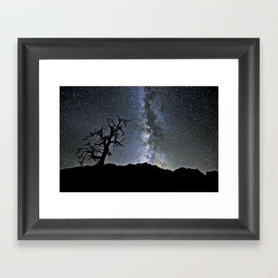 Star Tree & Milky Way Framed Art Print