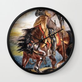 King Roderick (1833) by Eugène Delacroix Wall Clock