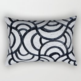 wavy grey Rectangular Pillow