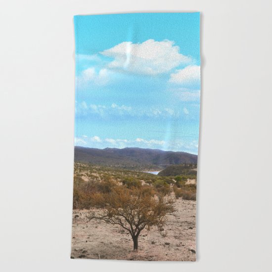 Landscape & Blue Sky Beach Towel