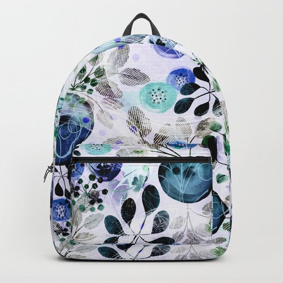 Abstract floral pattern.2 Backpack