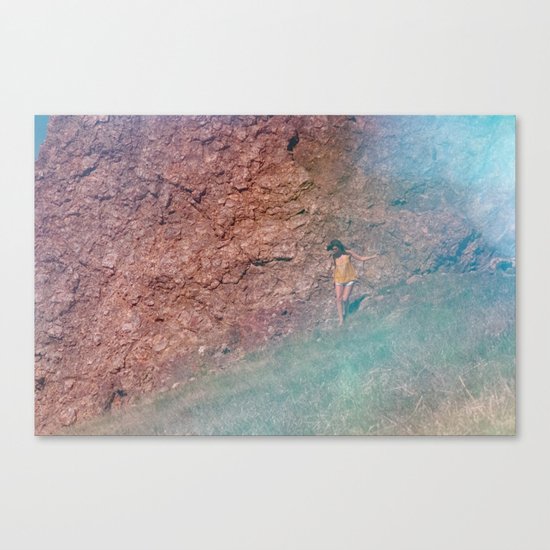 sometimes a step down is stepping up Canvas Print