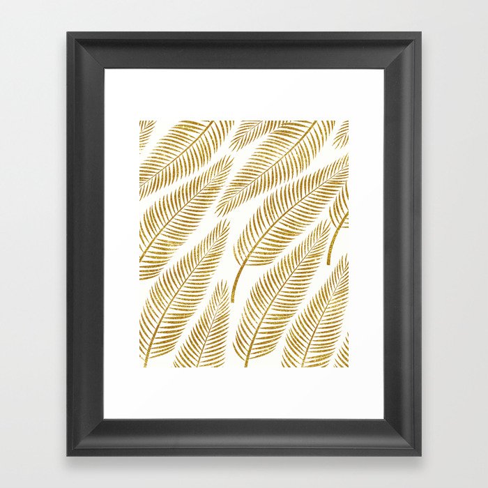 Golden Palm #society6 #decor #buyart Framed Art Print