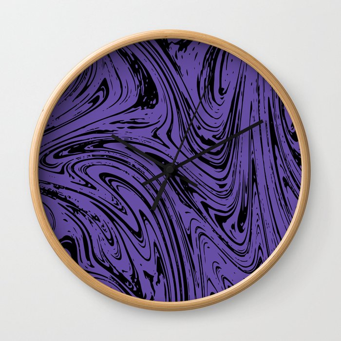 Ultraviolet Marble Wall Clock