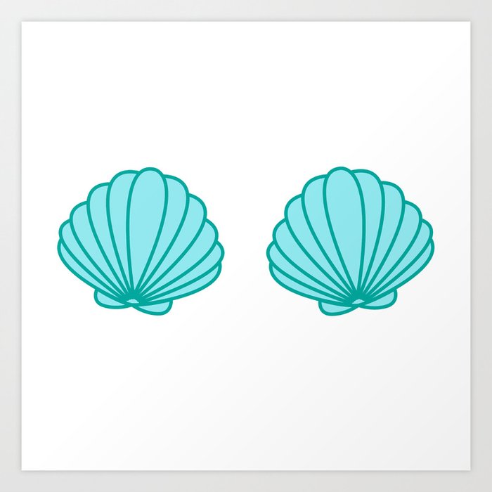 Premium Vector  Mermaid with seashell bra vector on white background