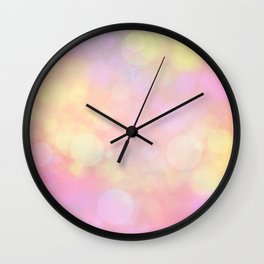 Morning rainbow and clouds Wall Clock