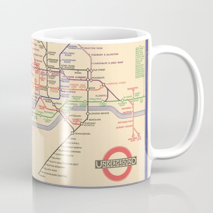 Vintage London Underground Map Coffee Mug