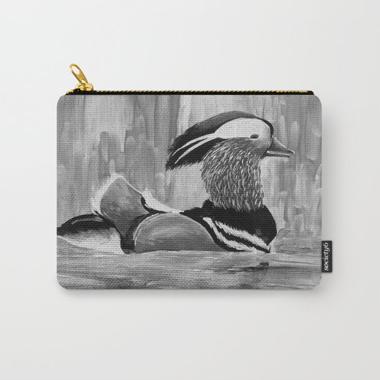 Mandarin Duck at Night Enjoying the Reflection on the Water Carry-All Pouch