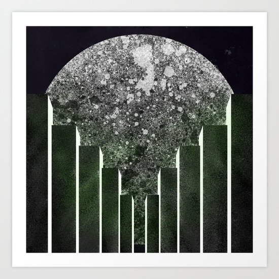 City Moon Art Print