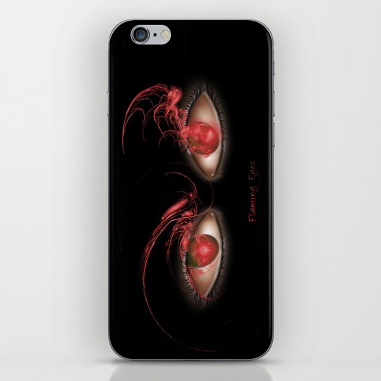 Flaming Eyes iPhone Skin