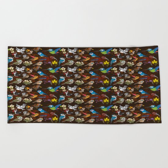 CA 12 BIRDS (CA鳥風月) Beach Towel