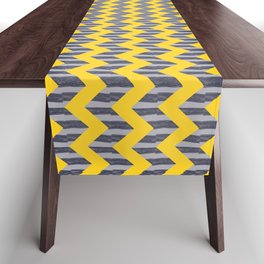 Yellow Zigzag Pattern,Yellow Chevron Pattern,Yellow Minimalist Pattern,Yellow Abstract, Table Runner