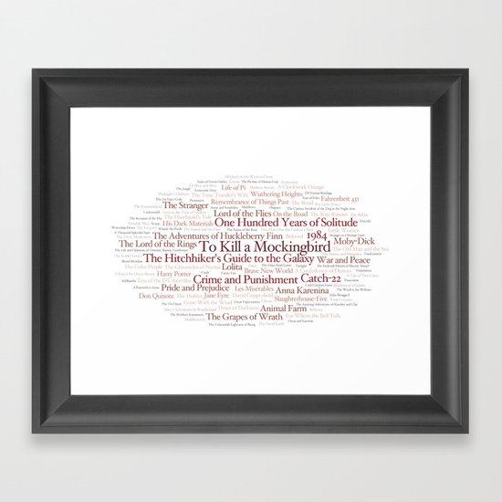 Books Everyone Should Read (Virgin-version) Framed Art Print