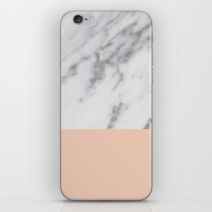Marble and Blush Pink iPhone Skin