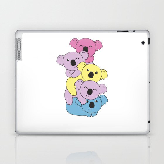 Aporagender Flag Pride Lgbtq Cute Koala Pile Laptop & iPad Skin