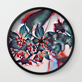 Christmasy Colors Art Wall Clock