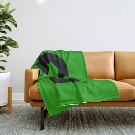 Number 2 (Black & Green) Throw Blanket