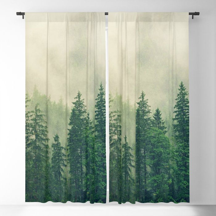 Forest and Fog 02 Blackout Curtain