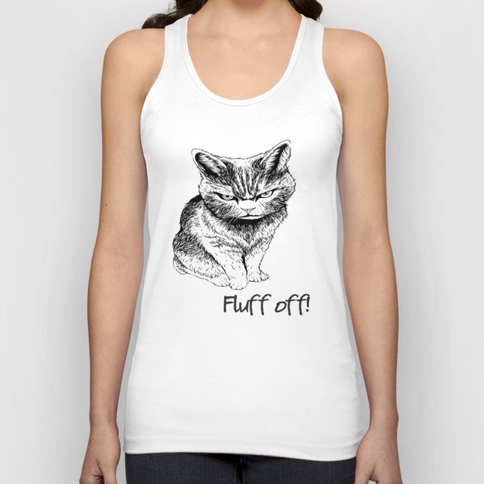 fluff off angry cat t shirt