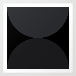 Black Elegant Geometric Abstract Pattern  Art Print