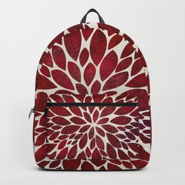 Petal Burst - Maroon Backpack