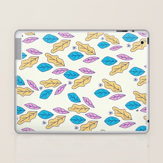 cute leafs pattern Laptop & iPad Skin