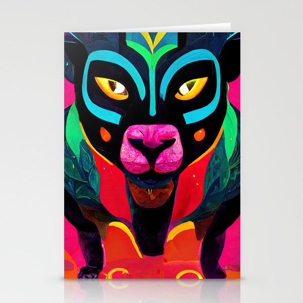 Mayan Panther Stationery Cards