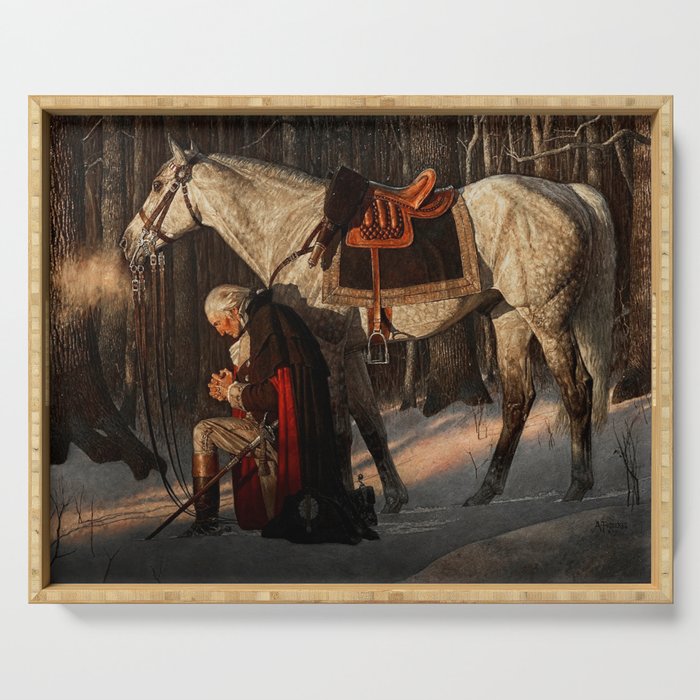 George Washington A Prayer at Valley Forge Serving Tray