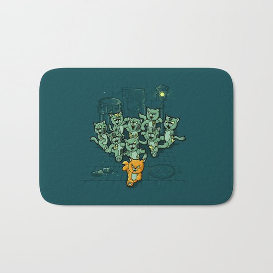 Zombie Cats Bath Mat