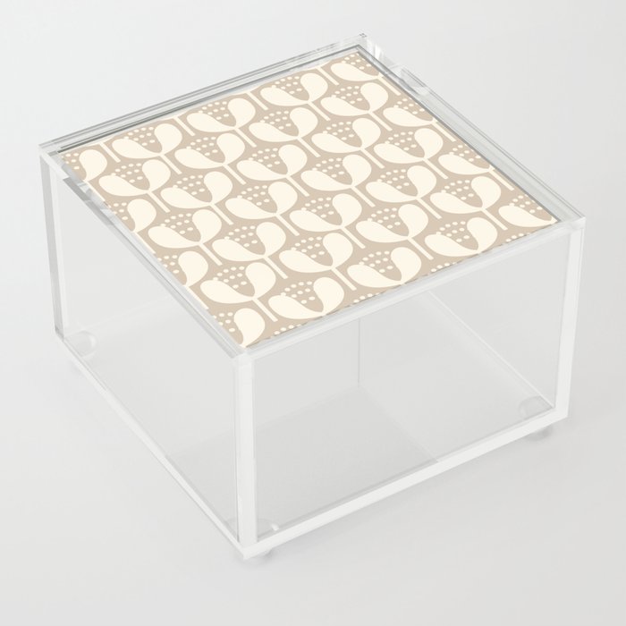 Simple neutral blooms  Acrylic Box