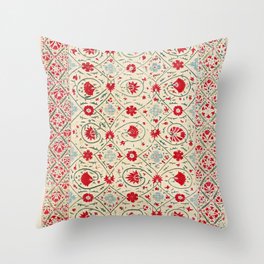 Nurata Suzani Uzbekistan Embroidery Print Throw Pillow