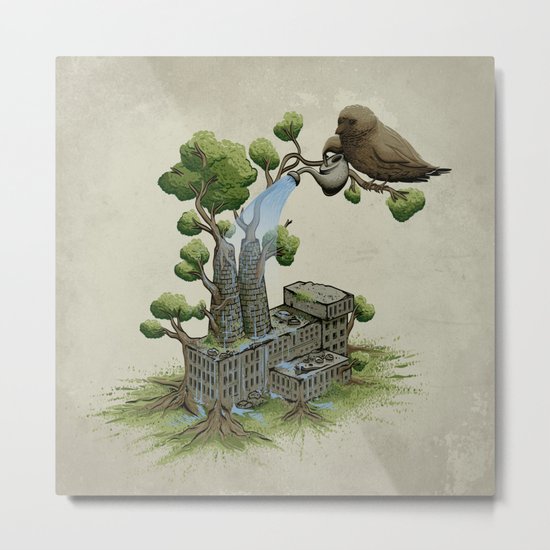 Factory Plant Metal Print