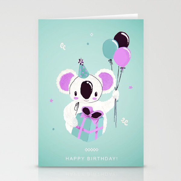 Happy Birthday Koala Stationery Cards