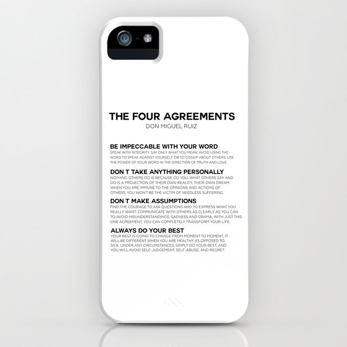 the four agreements iphone case