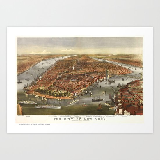 New York 1870 Art Print