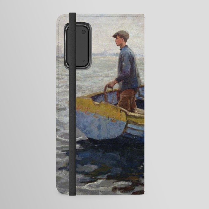 Fisherman vintage painting Android Wallet Case