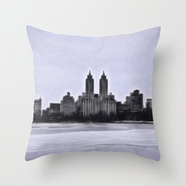 New York's Eldorado and Jackie O's Reservoir Throw Pillow