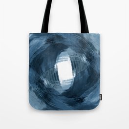 Blue Modern Abstract Brushstroke Painting Vortex Tote Bag