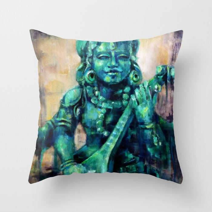 Saraswati Throw Pillow